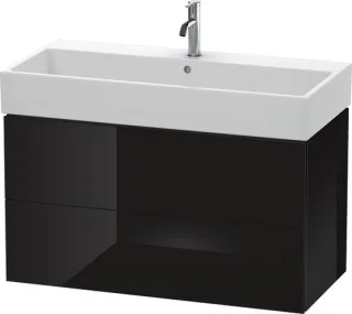 Duravit L-Cube Waschtischunterbau wandhängend Schwarz Hochglanz 984x459x544 mm - LC627804040 LC627804040