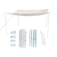 Defactoshop Sonnensegel Sonnensegel Sonnenschutz Camping Sonnendach Aufstellstang 3x4 Diverse, (4-tlg)