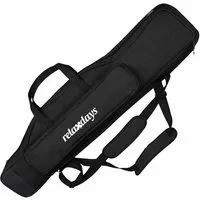 relaxdays Angelrutentasche Große Angeltasche Rutentasche 5 Fächer, schwarz, 100 cm