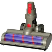Trade-Shop Turbodüse Softroller Bodendüse passend für Dyson V7 V8 V10 V11 V15 SV10 SV12, Zubehör für Dyson 966489-08, 966489-11, 966489-04, 966489-12, 966489-15, motorisiert, LED an der Vorderseite, Drehkippgelenk, Gummi-Laufrollen