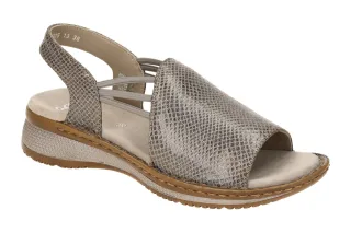 ara Damen Sandale - HAWAII 2.0 in Grau Cashmere mit Velourleder & Keilabsatz