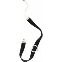 Firetti Choker aus schwarzem Samt mit Herz Element, mit Glasstein