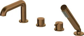 Neuesbad Serie 600 4-Loch Wannenarmatur mit Brauseset, Oberfläche: bronze gebürstet NB1BQS_C14M1
