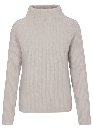 IN LINEA - NOS Pullover, Stehbund,1/1-Arm 842 stone mel. - Gr. - 38
