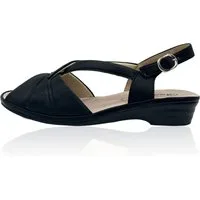 Nowaland Damen Komfort Sandalen mit T-Steg – Leichte Sommerschuhe Sandale Lederdecksohle, verstellbarer Riemen, leichter Keilabsatz