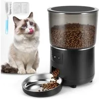 BlingBin Futterautomat 4L Intelligenter Katzenfutter Automat, 2.4G WiFi Futterspender Katze, App Steuerung Mit Katzen Futterautomaten, 1-10 Mahlzeiten pro Tag
