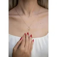 Einzelstück Charm-Kette Fairy Halskette mit Fee Anhänger 925 Sterling Silber