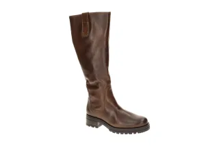 Gabor Damenstiefel 72.787.55 Dunkelbraun Sattel/Effekt - Elegante Langschafts...