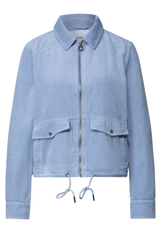 Street One - Cordjacke mit Hemdkragen und Zipper northern blue - Gr. - 34