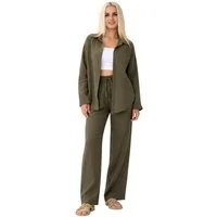 WENOR Hemdbluse Damen aus Musselin - Oversize Bluse Langarm mit Kragen