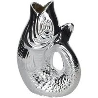Giftcompany Dekovase Monsieur Carafon Vase / Karaffe Fisch L silber 2,7l (Vasen)