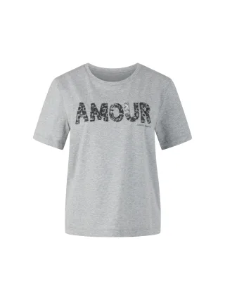 Marc Cain Sports - T-Shirt mit Pailletten grey - Gr. - 38