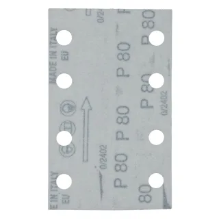 Makita Schleifpapier 80x130mm, Körnung A80,Klett, 8 Loch, 10 Stück - E-23519