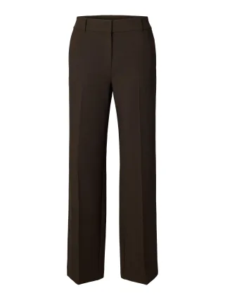 selected women - SLWRITA MW WIDE PANT MEL NOOS - Gr. - 32