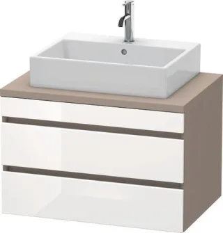 Duravit DuraStyle Konsolenwaschtischunterbau wandhängend Weiß & Basalt Hochglanz & Matt 800x548x512  DS531702243