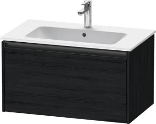 Duravit Ketho.2 Waschtischunterbau wandhängend Eiche Schwarz Matt 810x480x440 mm - K25063016160000 K25063016160000