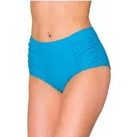 Aquarti Bikini-Hose Aquarti Damen Bikinihose mit Hoher Taille und Raffung