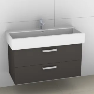 Artiqua 415 Waschtischunterschrank für Living City 818437 Stahlgrau, 415-WU2L-L11-7142-88 415-WU2L-L11-7142-88