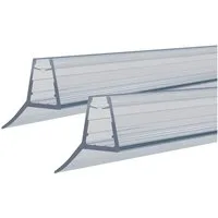 Boromal Duschdichtung 2x100cm Universal Duschdichtung Doppelpack für 4-6mm Glastür, L: 60 cm, (2-St), für 4-6mm Glasstärke,für rechteckige und quadratische Duschkabinen