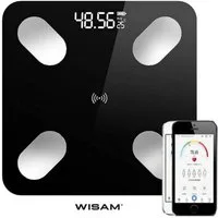Wisam Körper-Analyse-Waage Wisam® B2017 Smart App Digital Personenwaage BMI Bluetooth iOS Android