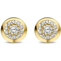 NICEANDnoble Paar Ohrstecker 585er Gelbgold Ohrstecker mit Zirkonia
