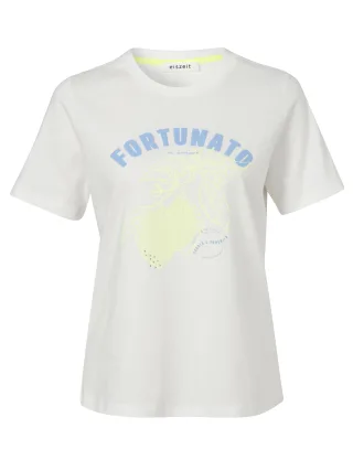 eiszeit - T-Shirt Rundhals 1/2 Arm Druck Motiv offwhite multicolor - Gr. - 50