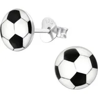 Monkimau Ohrring-Set Fussball Ohrringe aus 925 Silber, Hypoallergen
