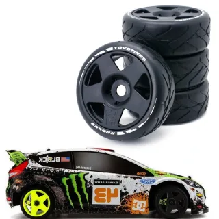 4PCS 1/8 Rally Drift On-Road Tires Wheels 17mm Hex for ARRMA INFRACTION LIMITLESS FELONY F1 ZD RC Car Vehicles Model Par