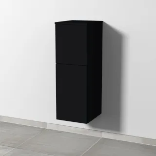 Sanipa 3way Mittelschrank mit 1 Tür und 1 Auszug, Schwarz-Matt, SF12408 SF12408