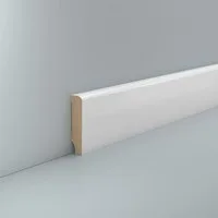 Südbrock Sockelleiste Sockelleiste weiß MDF 13 x 58 mm Foliert RAL 9016 Fußleiste, L: 250 cm, H: 5.8 cm, 1-St.