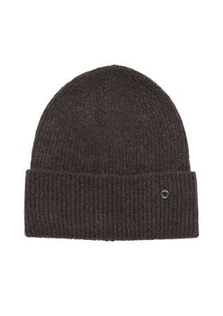 s.Oliver Red Label - Strickmütze mit Umschlag braun - Gr. - ONE SIZE
