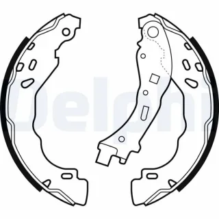 Delphi Bremsbacken hinten Citroen DS Mitsubishi Peugeot