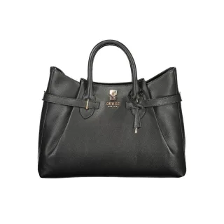 Guess Jeans Schwarze Polyurethan Damen-Handtasche