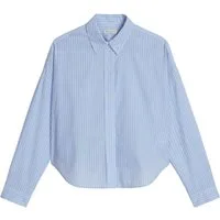 Marc O'Polo Hemdbluse blau,Casual,Baumwolle,Gestreift,Kent,Lang,Regular Fit
