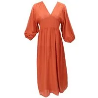 Guru-Shop Midikleid Boho Sommerkleid, luftiges Langarm.. alternative Bekleidung