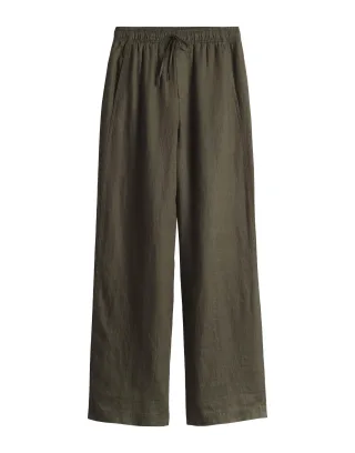 Opus - Leinenhose - Mileni linen grün - Gr. - 36