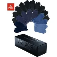 H.I.S Businesssocken Damen und Herren Socken in der Großpackung (Box, 20-Paar, Crew Socken Gr. 35-38 bis 47-50) Anzugsocken in der Big-Box