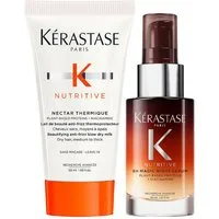 Kérastase Haarpflege-Set Nutritive Duo – Nectar Thermique 50ml & 8H Magic Night Serum 30ml, 2-tlg., Seidig weiches, geschütztes und intensiv gepflegtes Haar