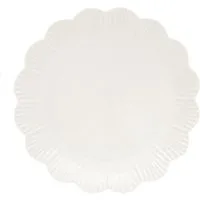 EasyLife Frühstücksteller Fleuri Bianco, Spülmaschinengeeignet, Weiß, Blüte, ⌀ 21cm, Weiß, Blüte, H: cm