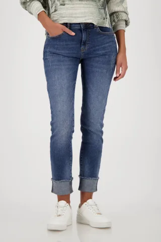 monari - Distressed Jeans mit Strasssteinen jeans - Gr. - 38