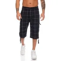 Kendindza Collection Cargoshorts 3/4 Bermuda Shorts Herren, Kurze Hose Herren, Cargobermuda Taschen Kopf und Reißverschluss Cargohose