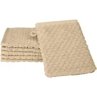 ROSS Waschhandschuh Harmony, Frottier (Packung, 6-St), 100 % Baumwolle, Hoch Tief Struktur, viele Farben