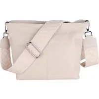 MIRROSI Umhängetasche Damen Crossbody Bag, Echtleder Made In Italy (Schultertasche für jeden Anlass (1 Tasche & 2 Gurte), BOHO Style), 30x20x13cm, gemusterten& verstellbaren Schulterriemen