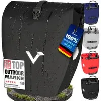 Valkental Fahrradtasche Gepäckträger wasserdicht & abschließbar, Gepäckträgertasche Fahrrad mit Großen Reflektoren 20L, 28L, 32L