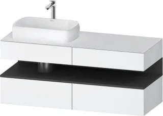 Duravit Qatego Konsolenwaschtischunterbau wandhängend Weiß Matt 1400x550x600 mm - QA4765049180010 QA4765049180010