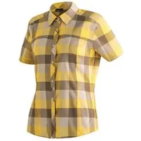 Maier Sports Funktionsbluse Kendra S/S W Damen Bluse, leichte Kurzarmbluse, Blusen-Shirt, Karobluse, Reg Fit
