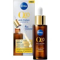 Nivea Gesichtsserum Q10 ANTI-FALTEN EXPERTE DUAL ACTION SERUM, beugt zuckerbedingte Falten vor und mindert selbst tiefe Falten.