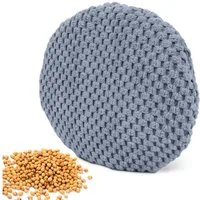 Amilian Kirschkernkissen rund Ø16 cm - Wärmekissen Mikrowelle & Kältekissen - Körnerkissen, Mikrowellenkissen, für Nacken, Schulter, Bauch, Hände, punktuelle Wärme - mikrowellengeeignet