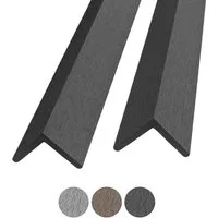 Montafox Terrassendielen 5 Stück WPC Abschlussleisten für Terrassendielen L-Leiste 190 cm