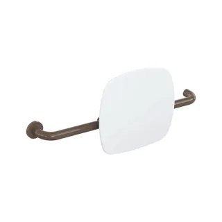 Hewi 801 Rückenstütze 801.51.9261L84 Wandabstand 150mm, Ausführung links, Lehne signalweiß, umbra